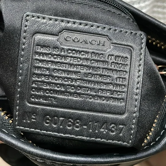 Vintage Coach Shoulder Bag Black Leather